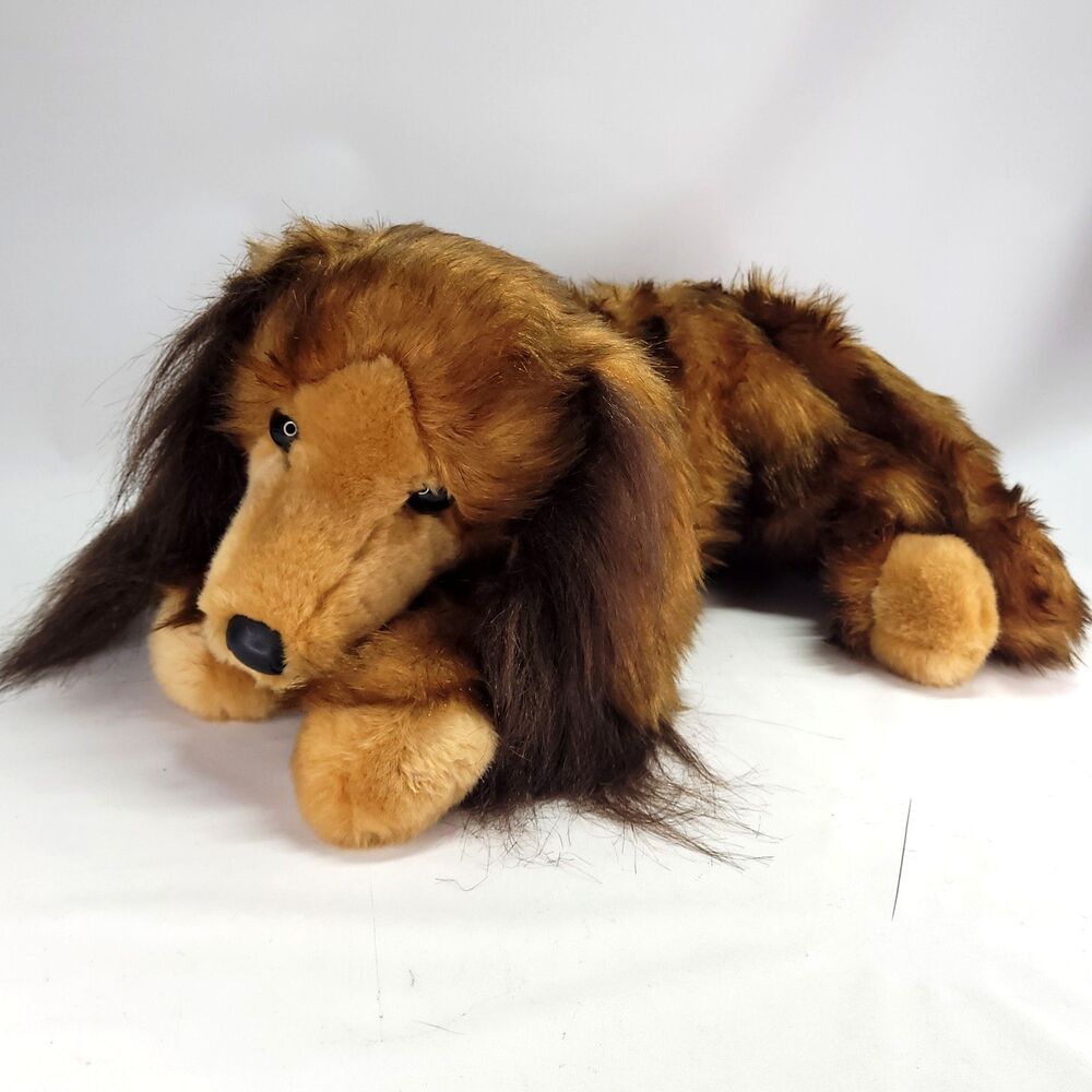 Retired Kenzie Long Haired Dachshund Plush 2417 NWT 21” Douglas Cuddle Lux‎